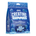 Blue package of Applied Nutrition Creatine Gummies with blue raspberry flavor on a white background