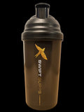 Black container with 'Swift Supps' logo on a cardboard surface